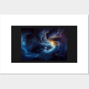 Enigmatic Spiral Galaxy painting Posters and Art